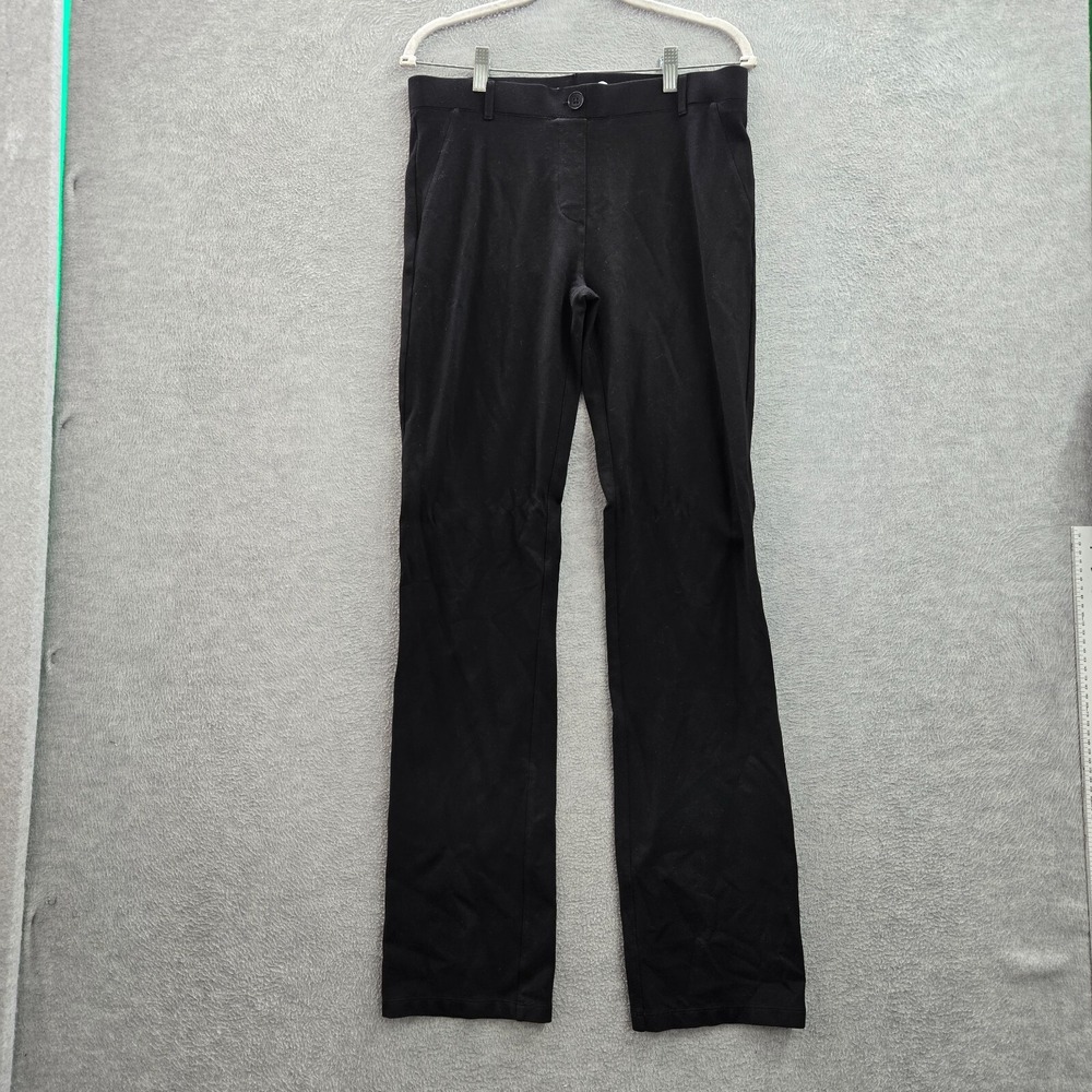 Betabrand Men Pants L Black Chino Rayon Nylon Logo Dress Workwear